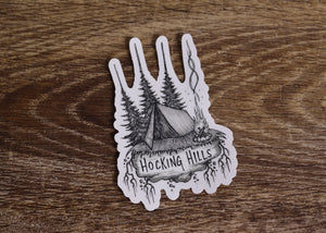 Hocking Hills Tent Sticker
